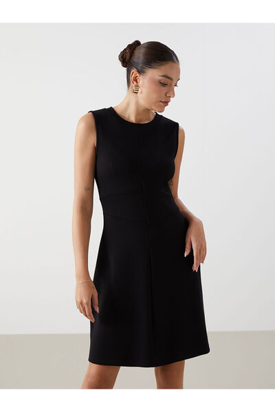 LC Waikiki Black Crew Neck Dress