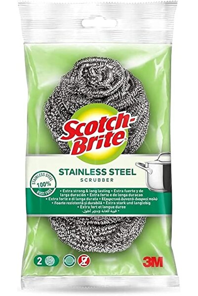 Scotch Brite Scotch-Brite Stainless Steel Metal Spiral Scrub Sponge, 2 pieces...