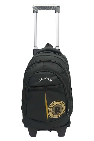 ROWAN ÇANTA Wheeled 2-Stage Trend Portable Drucker Black Fabric Laptop Compartment School Backpack