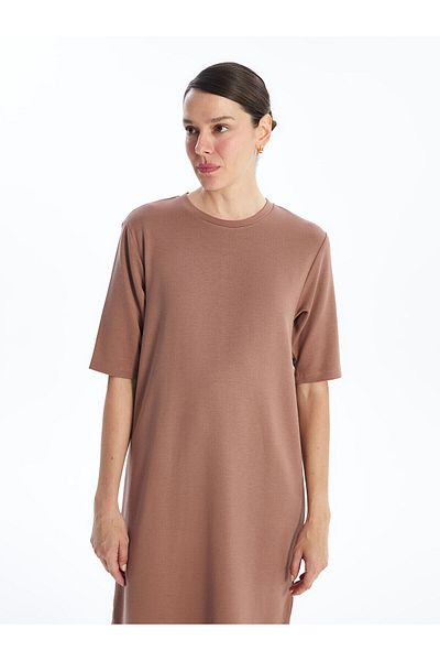 LC Waikiki Crew Neck Straight Short Sleeve Women's Dress