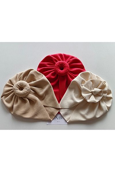 nisbutik aksesuar 3-Piece Gift Baby Bonnet Set - Baby Bonnet