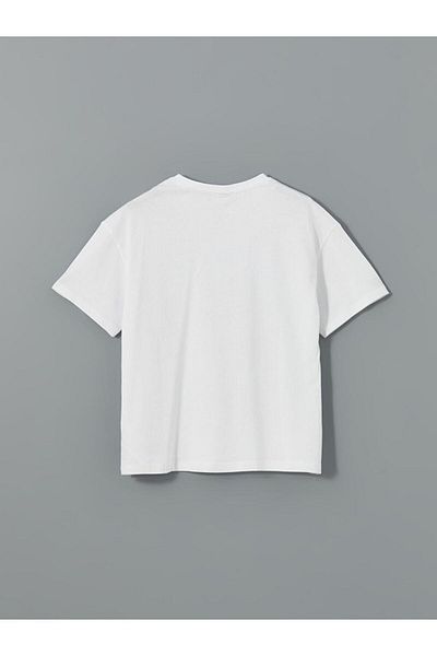 LC Waikiki Tricou pentru fetiță LCW Kids, alb, cu gât crew