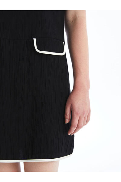 LC Waikiki Dámské šaty LCW – výstřih s výstřihem, krátký rukáv