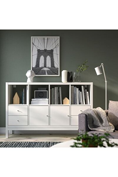 IKEA KALLAX, açık raf ünitesi, beyaz, 147x94 cm