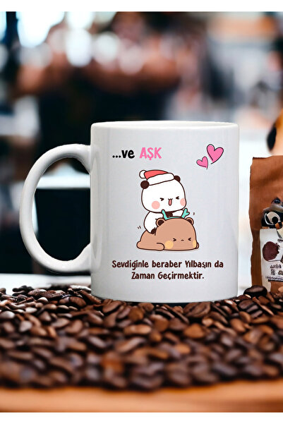 PembeCadde Dudu ve Bubu Kişiye özel Yıbaşı Yeni Yıl isimli Kupa Kahve Bardak Mug Sevgiliye Hediye