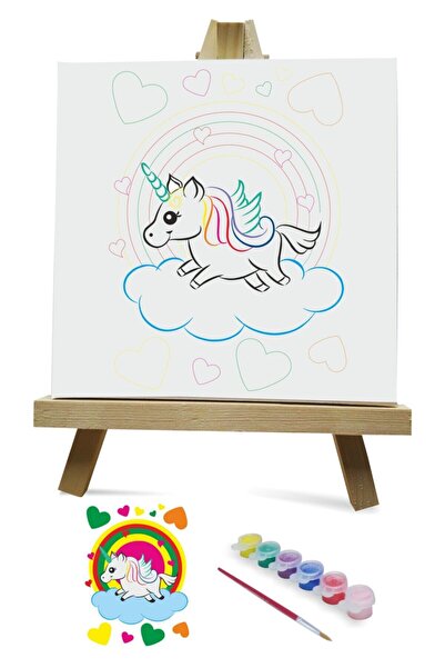 Magic Art Renklerle Boyama Tuval Hobi Seti 20x20cm Tuval+akrilik Boya