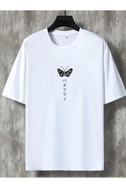 Karatopak Μπλουζάκι με στάμπα με κινέζικα γράμματα μεγάλου μεγέθους Unisex Cr...