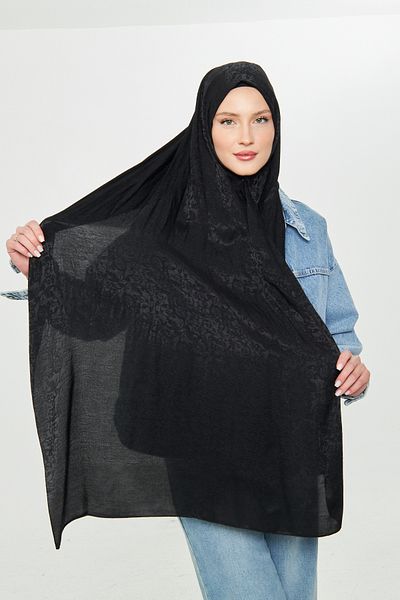 Scarf Bohemian Jacquard Shawl - Black Gi Shine