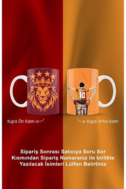 PembeCadde Baba Oğul Kişiye Özel Forma Adı Ve Numaralı Kupa Kahve Bardak Isim...
