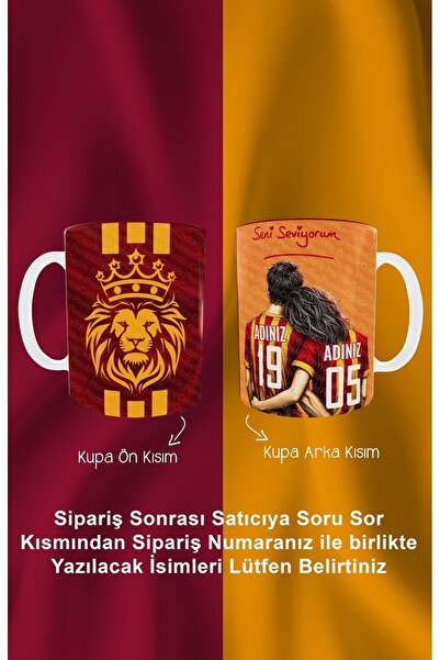 PembeCadde Erkek Kız Sevgililere Özel Forma Adı Ve Numaralı Kupa Kahve Bardak...