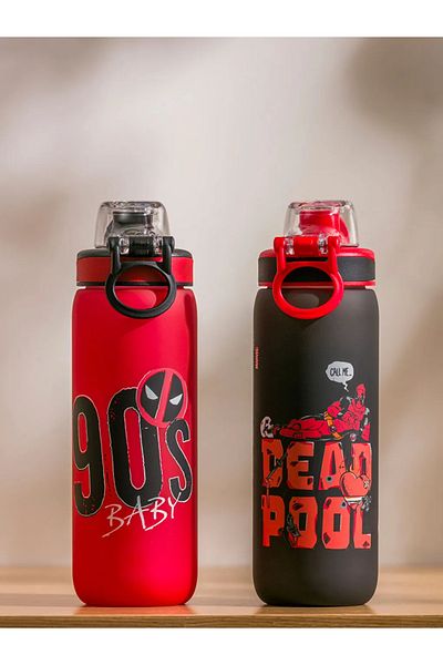 LC Waikiki Lcw Accessories Deadpool Printed Water Bottle with Lid 630 ml t t