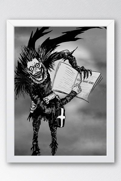 Saturn Death Note Pictură înrămată - Death Note Manga Anime Poster Pictură