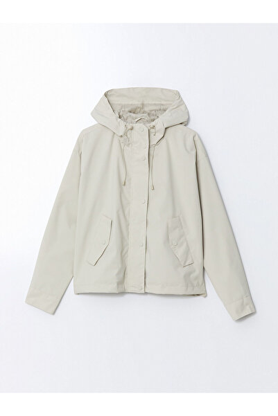 LC Waikiki Trendlucky Hooded Plain Oversize Women's Jacket with a Difference