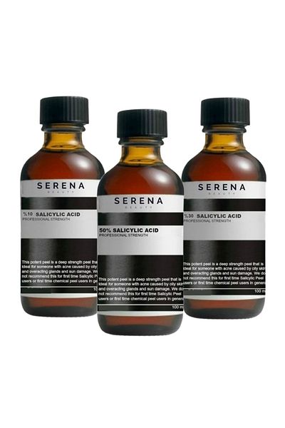 serena beauty Professional Size Acid Set Each - 100 ml X 3 Pieces 10%+30%+50%