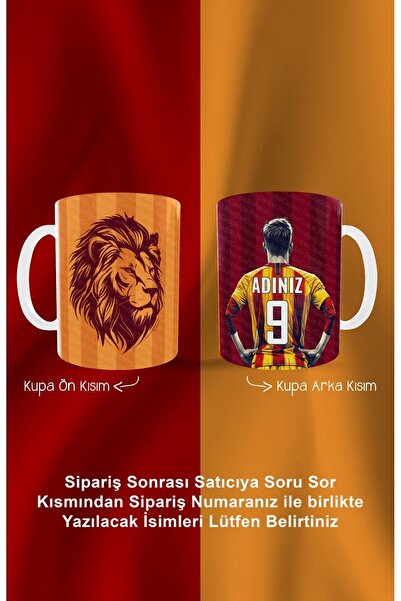 PembeCadde Tekli Adam Kupa Kişiye Özel Taraftar Baskılı Hediye Kupa Kahve Bardak Mug