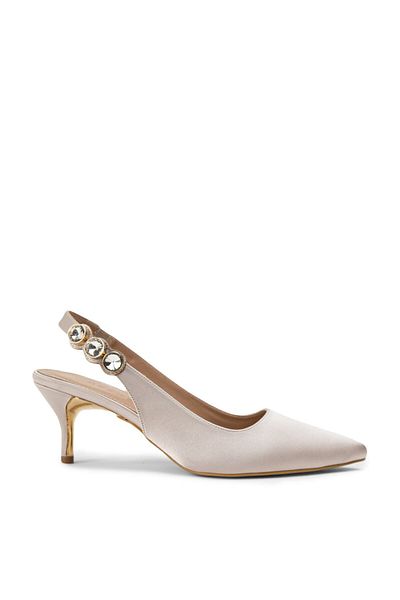 Deery Beige Heeled Women's Shoes
