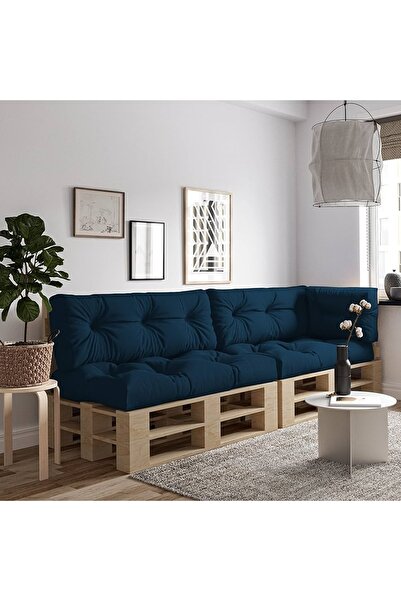 beyzima Dış/iç Mekan 5 Li Palet Minderi Bahçe Minderi Seti Takımı