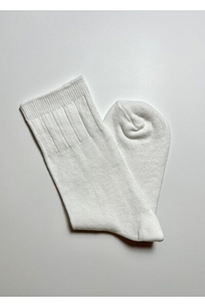 Rumon Памучни дамски бели чорапи, 2 чифта