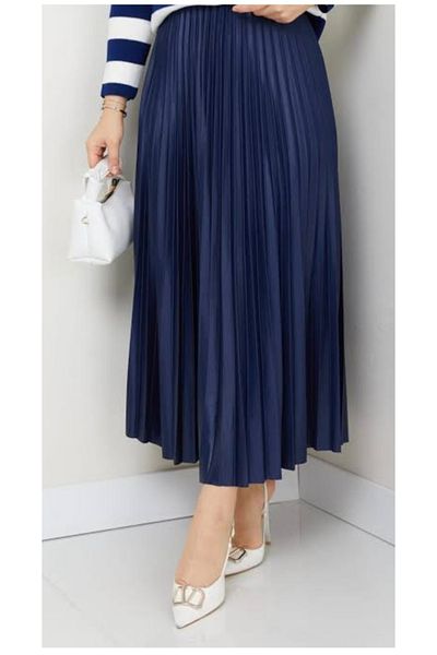 ADAS BUTİK Skirt and Pleat Set - Knitwear Fabric