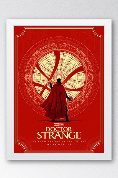 Saturn Tablou înrămat Doctor Strange - Poster Poster Film Marvel