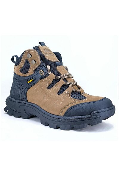 Bulldozer Δερμάτινες μπότες εξωτερικού χώρου Nubuck - Sand Color 250004