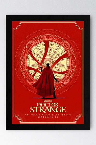 Saturn Tablou înrămat Doctor Strange - Poster Poster Film Marvel