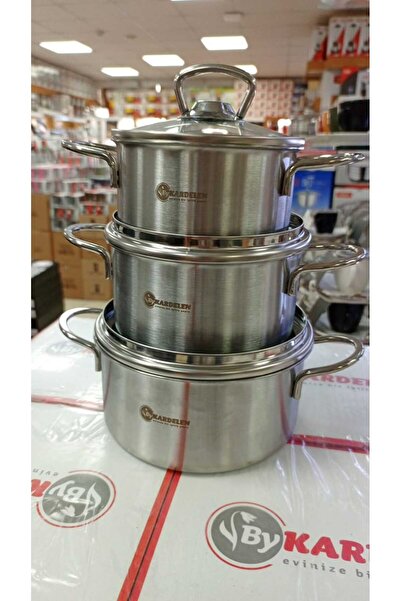 konak züccaciye Çelik Mini Tencere Seti