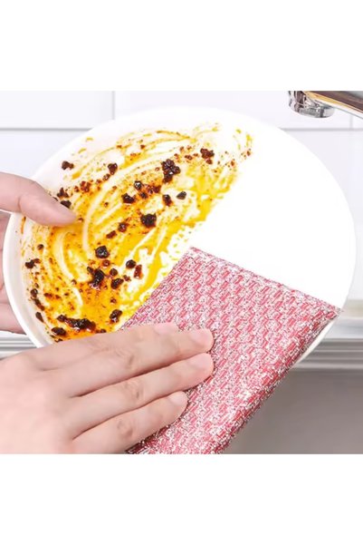 Küçük Mutluluklar Çok fonksiyonlu mutfak bulaşık yıkama paslanmaz çelik tel 4lu bez sünger temizleyici