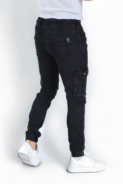 modacix Black Jogger Pants - Thread Separable, Elastic Waist, No Zipper