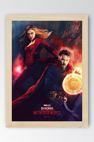 Saturn Doctor Strange Framed Painting - Marvel Movie Poster Poster Painting