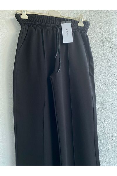 Puane Pantaloni cu 2 fire cu talie elastică