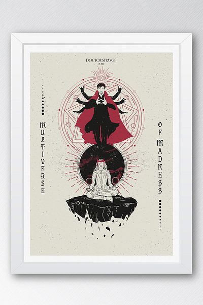 Saturn Tablou înrămat Doctor Strange - Poster Poster Film Marvel