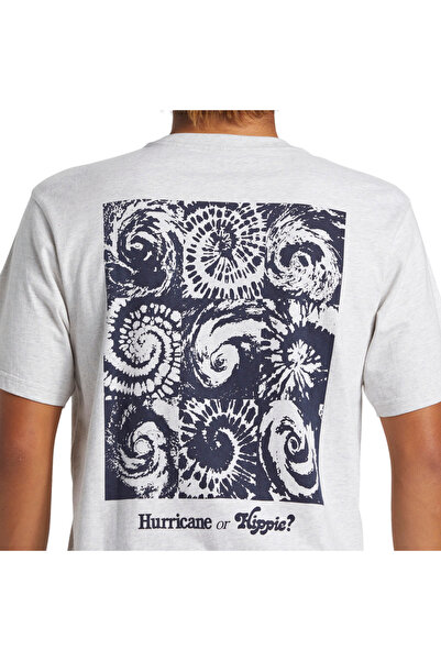 Quiksilver Ανδρικό μπλουζάκι σε γκρι casual στυλ Hurricane Or Hippie Moe AQYZT09540-SCVW