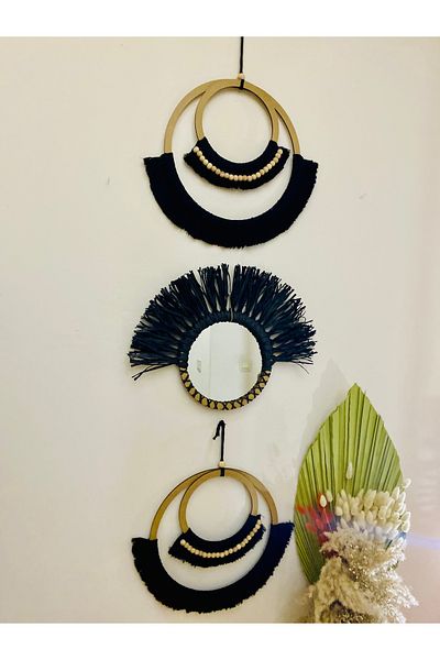 kattuna Bohemian Daisy Mirror Wall Decoration Product Set of 3