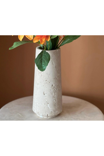 MIARIK DESIGN & DEKORASYON DekoratIf Traverten  Mermer Vazo