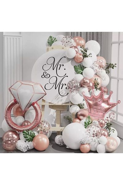CUGY Bride to Be (Bachelor) Promise Engagement Celebration Concept Balloon Set