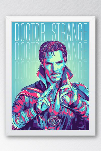 Saturn Tablou înrămat Doctor Strange - Poster Poster Film Marvel