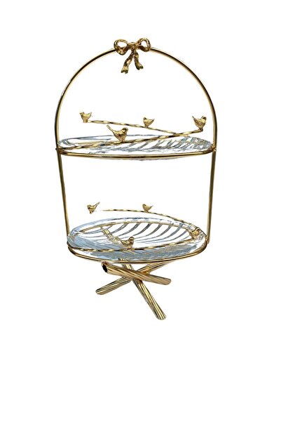 AZADE BAKIR Bird 2-Storey Glass Presentation Bowl