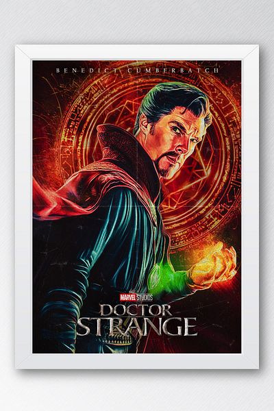 Saturn Tablou înrămat Doctor Strange - Poster Poster Film Marvel