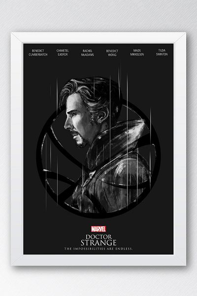 Saturn Tablou înrămat Doctor Strange - Poster Poster Film Marvel