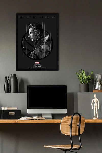 Saturn Tablou înrămat Doctor Strange - Poster Poster Film Marvel