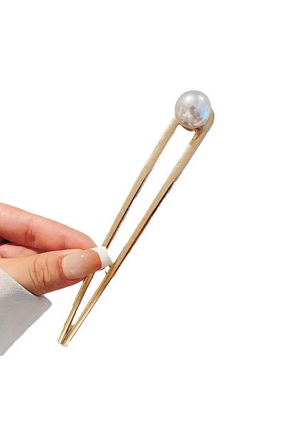 Eva Flore U-Shaped Hairpin with Pearls, Bridal Hair Accessory Bun Hairpin