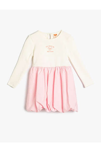 Koton فستان بالون أبيض للبنات