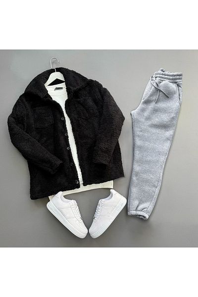 viperkombin Men's Plush Jacket and Sweatpants 2-Piece Combo