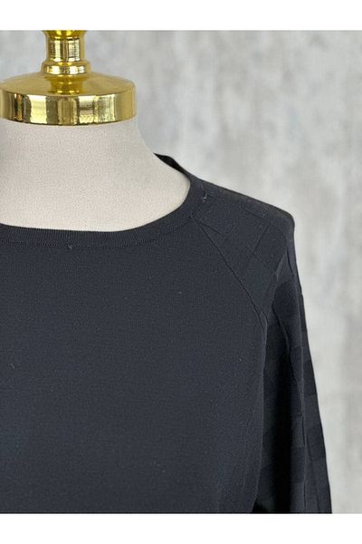 Nefise Mercerized Sleeve Patterned Tunic