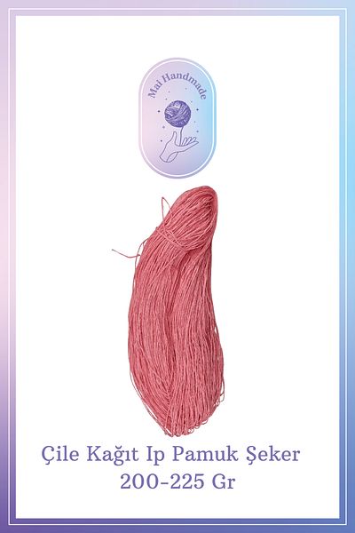 Mai Handmade Σχοινί από χαρτί Candy Color - 200-225 γραμμάρια βαμβακερό πλέγμα