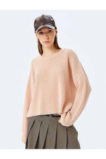 Koton Round Neck Long Sleeve Basic Knitwear Sweater - Regular Fit