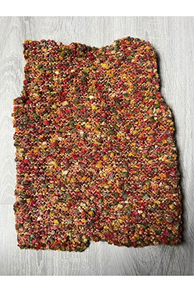ŞengülKozmetik Baby Girls and Kids Hand Knitted Vest - Tiny with Hearts and Buttons