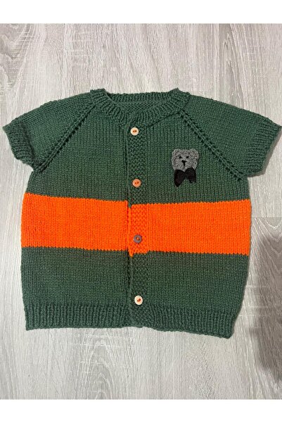 ŞengülKozmetik Baby Boy & Child Vest with Hand Knitted Teddy Bear