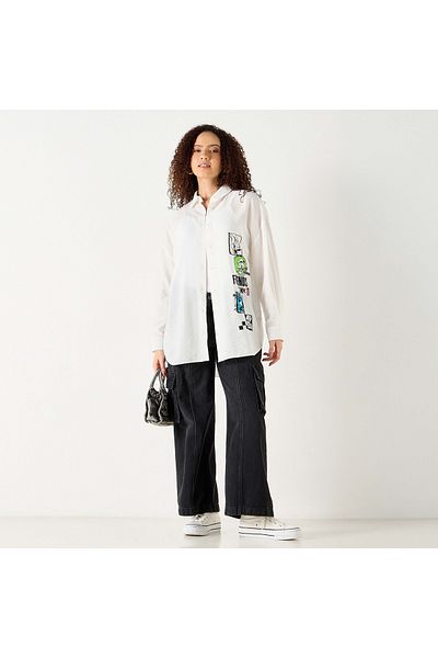 SP Characters Chr L Long Sleeve Oversized Shirt
